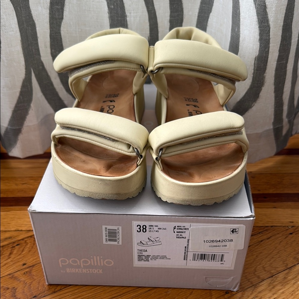 Birkenstock Theda Sandals in Ecru size 38